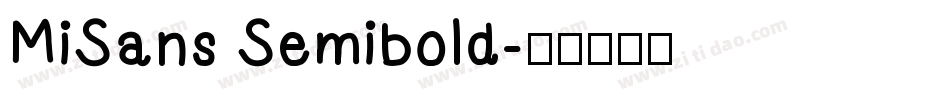 MiSans Semibold字体转换